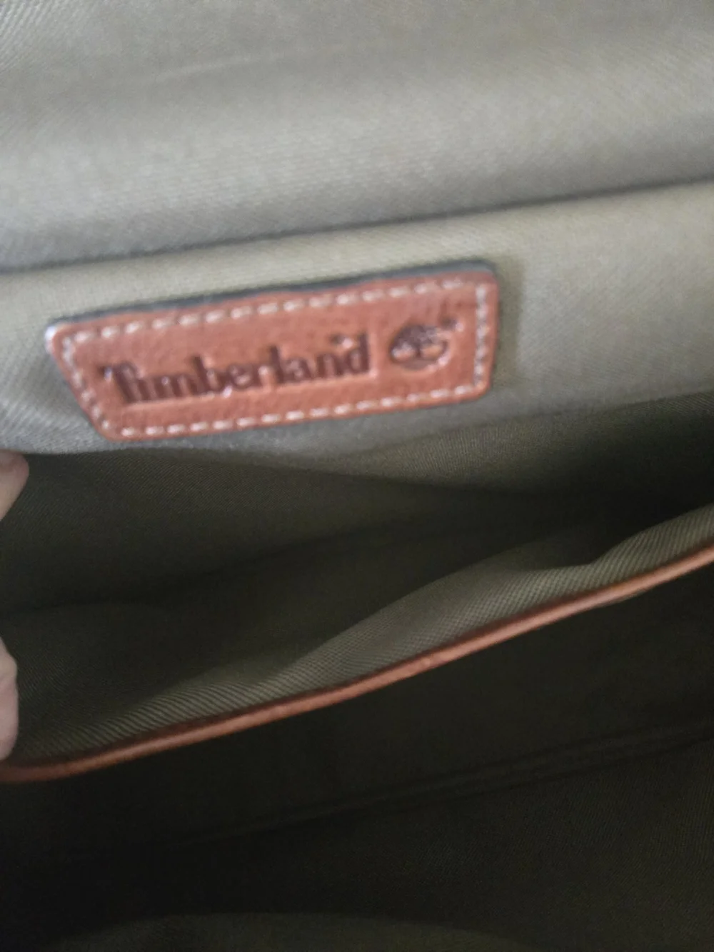 Vintage Timberland Chestnut Brown Leather Briefcase with Brass Buckle